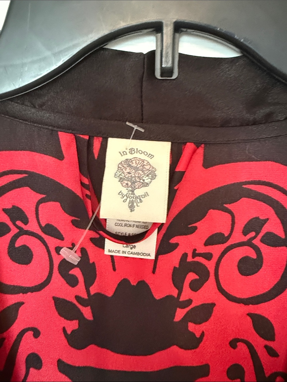 In Bloom by Jonquil Red and Black Floral Dress - Large